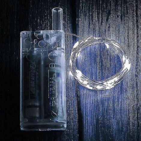 Guirlande lumineuse LED avec Père Noël, flocons de neige et tête de cerf - Décorations de Noël 2022 - Cadeau de Noël et du Nouvel An (1/5)