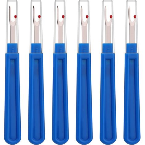 BEBUSINGOTO 6-teiliges Nahttrenner-Set, Nahttrenner mit ergonomischem Griff, blauer Nahttrenner zum Nähen, Basteln und Entfernen von Säumen und Stickstichen (blau) (1/5)
