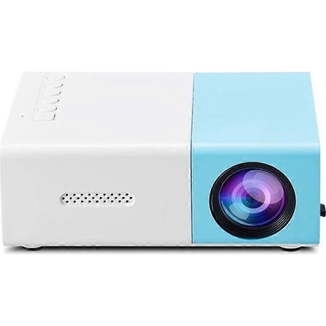 Projecteur LED portable mini de divertissement pour la maison, avec haut-parleur intégré, compatible haute définition 1080p et prise européenne bleue. (1/5)
