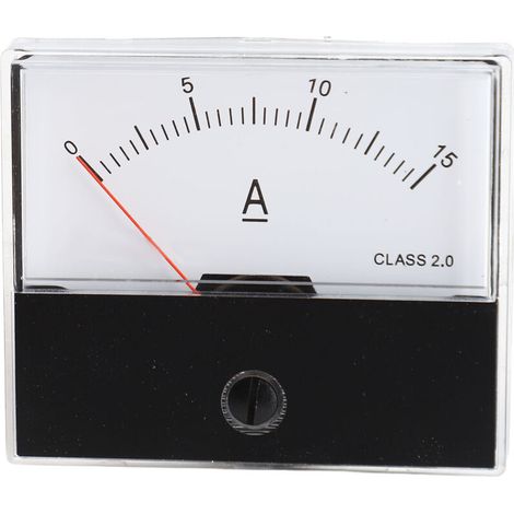 Ampèremètre Analogique de Tableau DC 15A Classe 2.0 (1/5)