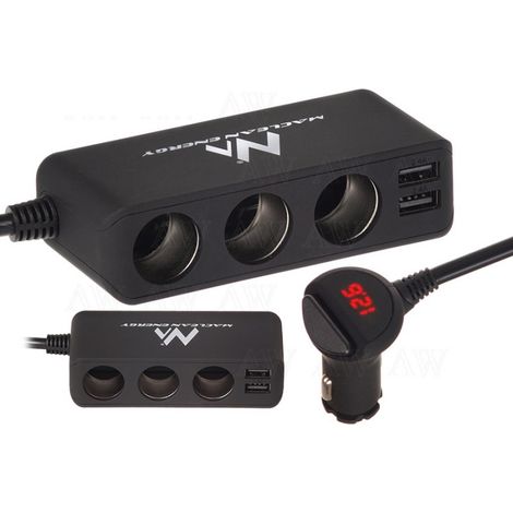 Zigarettenanzünder-Splitter 12-24V 2xUSB 120W (1/4)