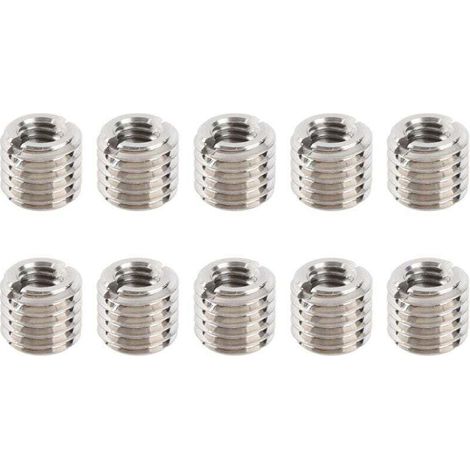 10 Pièces Insérer L'écrou Réducteur de Réparation M6 X 1.0 Femelle et M10 X 1.5 Outil D'extension de Filetage Mâle Accessoire de Fixation (1/4)