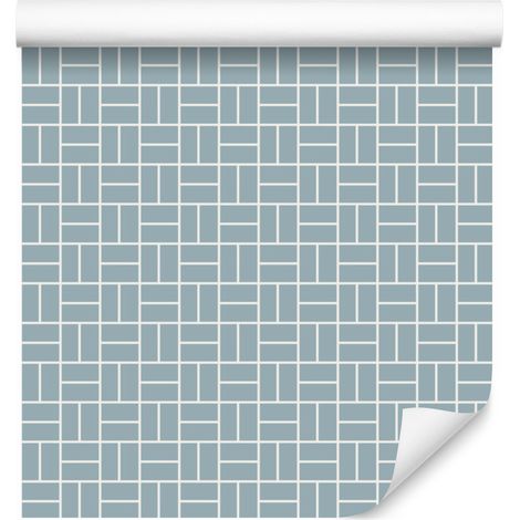Carta da parati con motivo geometrico retrò per soggiorno e camera da letto, 50x1000 cm. (1/5)