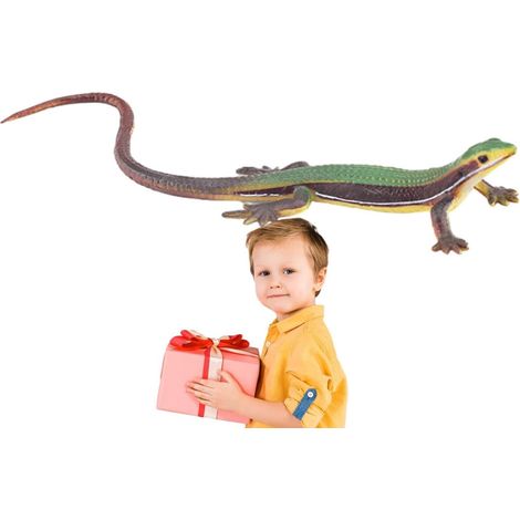Lézard pour Modèle Artificiel Reptile Réaliste Lézard Figurines d'animaux Faux Lézards pour Adolescents Adultes, Décoration de faveurs de Fête de Noël