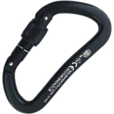 Mousqueton Kong Italy en aluminium robuste noir, taille unique (1/2)
