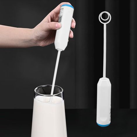 [Batidora eléctrica] + [Cadrimax] + [AE001] + [Batidora portátil multiusos] Batidora automática ligera e inalámbrica de ABS para leche, crema, salsas y cócteles, alimentada por 2 pilas AA, ideal para  (1/5)