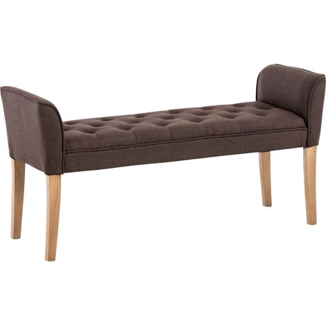 Banquette style Chersterfield Cleopatra en tissu Marron Antique clair (1/5)