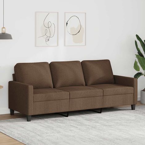 3-Sitzer-Sofa Braun 180 cm Stoff