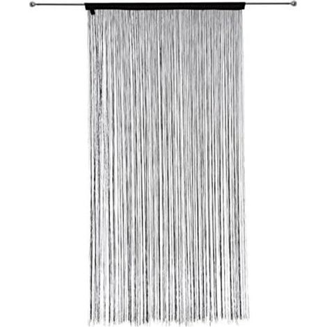 Créateur d'intérieur - Rideau Fil Guopo 90x200cm Noir (1/5)