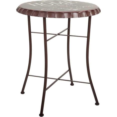 Mesa redonda de metal negra d60x71h cm (1/5)