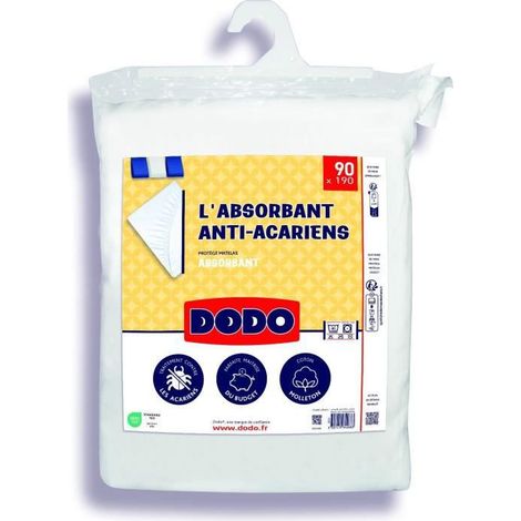 PROTEGE MATELAS ABSORBANT - 90X190 CM - COTON - ANTI ACARIENS DODO (1/4)