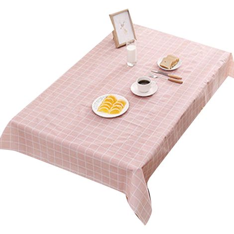 Nappe rectangulaire classique à carreaux, imperméable et résistante à l'huile, idéale pour les fêtes et les mariages. (1/5)