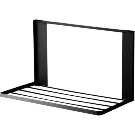 Étagère magnétique pour réfrigérateur - Support d'étagère mural pliable rétro, support d'étagère mural pliable pour salle de bain (noir) (1/5)