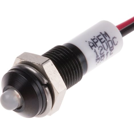 Voyant LED lumineux Vert rouge RS PRO, dia. 6mm, 12V c.c., taille de la lampe 3 mm, IP67 ( Prix pour 1 )