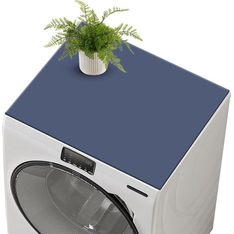 Housse machine à laver bleue 60x60cm, absorbante, antidérapante, découpe sur mesure, protège sèchelinge (1/5)