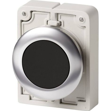 Bouton-poussoir plat, rond, chromé Eaton M30C-FD-S 182959 noir 1 pc(s) X755591
