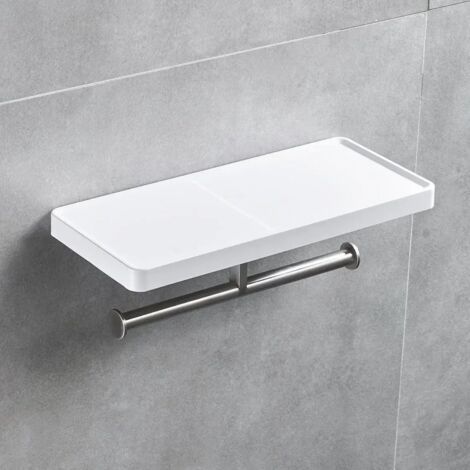 Toilet paper holder, wall mounted, white (1/5)