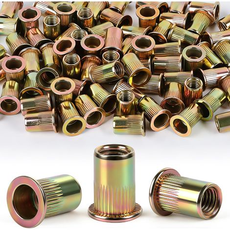 Ecrou a Sertir Écrou Aveugle Rivet Fileté en Acier M8 80Pcs (1/5)