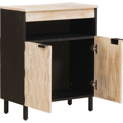 Buffet avec stockage Finition Lavage Blanc 60 x 33 x 75 cm (1/5)