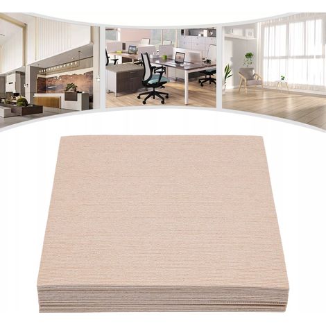 Gojoy – Lot de 20 dalles de moquette autoportantes – Tapis carré antidérapant – 50.8x50.8cm – Épaisseur 3.5mm – Fait à la main en tissu et TPR (1/5)
