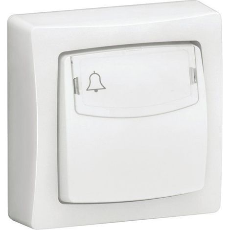 Interrupteur poussoir - - Saillie complet - 6A - 250V - Blanc RAL 9003 (1/3)
