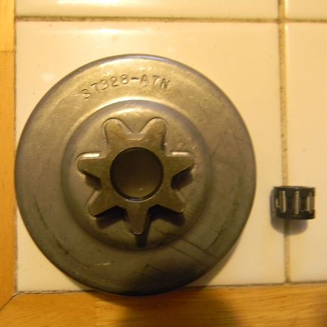 Pignon passif ST328-A7N 064 066 3/8X7T pignon droit, roulement, pas de 3/8, 7 dents, avec roulement, convient aux tronçonneuses Stihl.