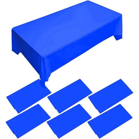 Nappes jetables Bleues 137x274cm Lot de 6 pour Fêtes & Noël
