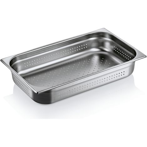 Bac GN 1/1 en Acier Chrome 14 L P 100 mm - Was Germany