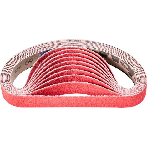 PFERD TOOLS Keramikkorn Schleifband BA 25x480mm CO-COOL60 für Edelstahl-Schliff mit Bandschleifer 20 Stk (1/4)