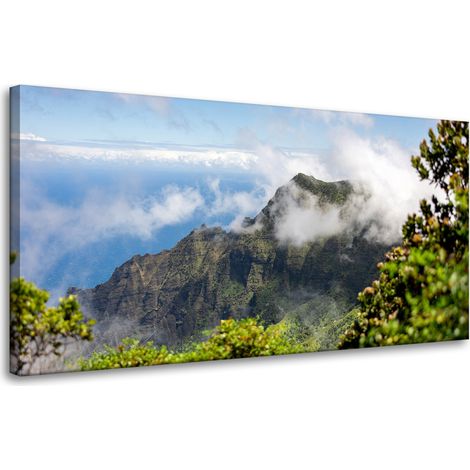 Leinwandgemälde Architektur Berglandschaft 80x40