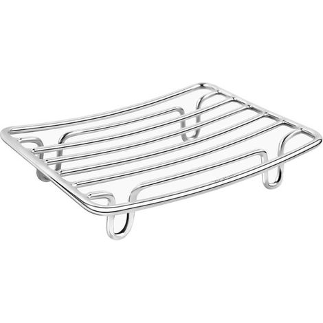 Seifenschale Duschseifenhalter aus Edelstahl Selbstentleerendes Design Verchromter Edelstahl 1 Stück Für Bad und Küche (1/5)