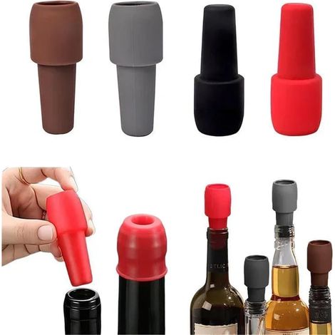 120 bouchons de vin, silicone, réutilisables - pour boissons (1/5)