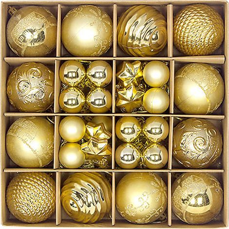 Ensemble de décorations de Noël, boules décoratives incassables à suspendre pour sapin de Noël, décorations de Noël en vrac pour décoration de table (1/5)