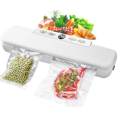 Machine sous vide pour aliments, machine sous vide pour cuisson sous vide, solution facile 4 en 1, conserve les aliments dans des sacs sous vide - Blanche (1/5)