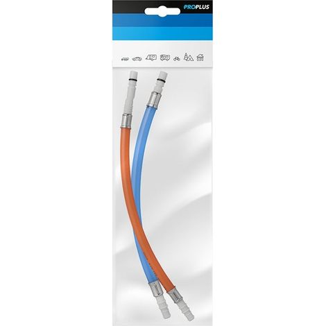 Raccord de tuyau flexible, 25 cm, rouge et bleu
