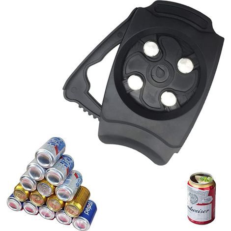 Abridor de latas multifuncional, herramienta de barra para abrir latas, abridor de latas sin tapa, destapador de botellas, abridor de cerveza, abridor de latas práctico para la cocina doméstica (1/5)