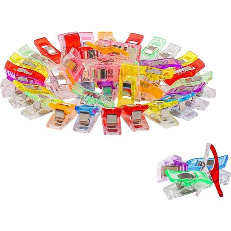 CCYKXA 50 Stück Nähclips, Stoffnähclips, multifunktionale DIY-Clips zum Nähen, zufällige Farbe