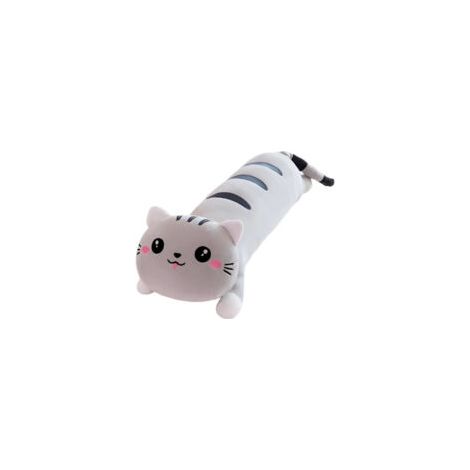 Oreiller en peluche longue pour chat, oreiller moelleux gris pour dormir (1/4)