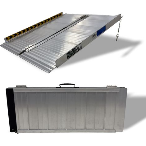 TRUTZHOLM Rollstuhlrampe klappbar 91 cm Traglast 272 kg Alu grau Auffahrrampe (1/5)