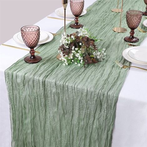 Camino de mesa estilo bohemio con tela de gasa,decoración de malla para la mesa de la cocina,90 x 180 cm (1/5)