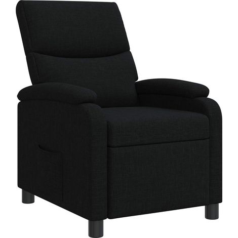 Recliner Negro Tela vidaXL (1/5)