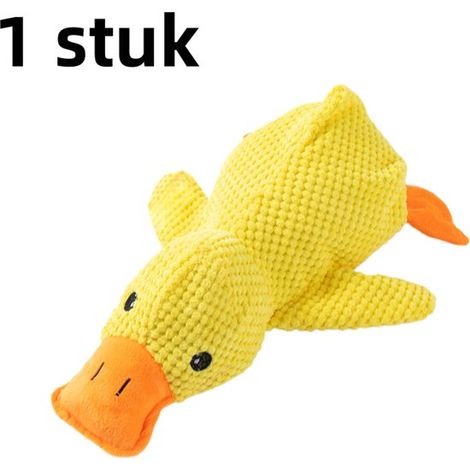 Jouet canard jaune pour chien – Jouet couineur réaliste pour animaux – Canard de grande taille pour mastication, jeu et divertissement des chiens et chats – Jaune (1/5)