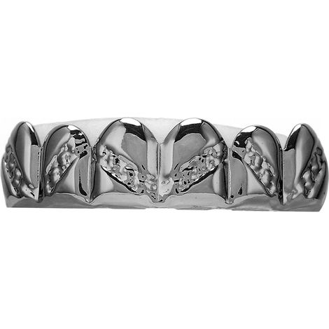 Appareil dentaire plaqué métal, bijou de décoration dentaire tendance pour Halloween, noir (1/5)