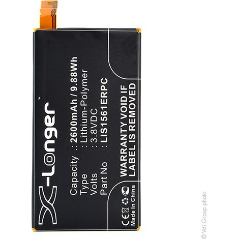 NX - Batterie téléphone, smartphone, GSM pour Sony Ericsson 3.8V 2600mAh - LIS1561ERPC (1/3)