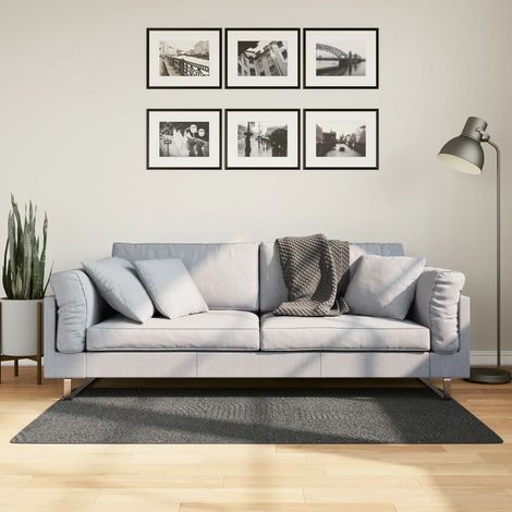 Rug IZA Short Pile Scandinavian Look Anthracite 80x150 cm vidaXL (1/5)