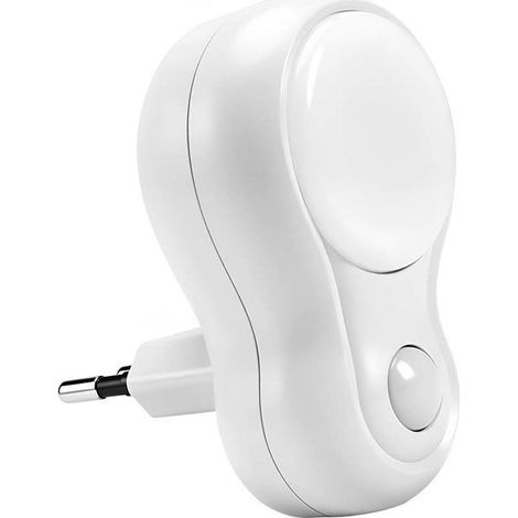 Lampe veilleuse - AVIZAR - à brancher - lumière douce blanche - interrupteur intégré - LED intégrée