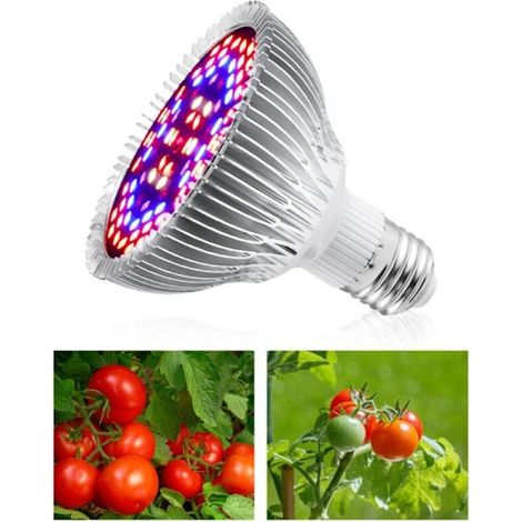 Lampe horticole LED à spectre complet 50 W, culot E27, 78 LED, excellente dissipation thermique, idéale pour les légumes de serre, 85-265 V CA-AquaForge