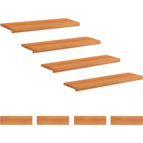 Marches d'escalier 8 pièces 90 x 25 x 2 cm Marron Clair