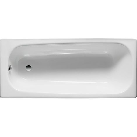 Roca Contesa Anti-Slip Rectangular Steel Bath 1700mm x 700mm 0 Tap Holes (inc Leg Set) (1/5)