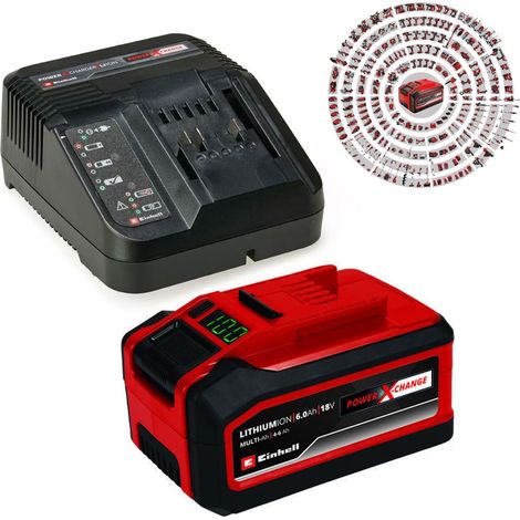 Einhell Power X Change PLUS 18v Lion 6ah Battery Multi-AH 4ah Mode PXC + Charger (1/5)